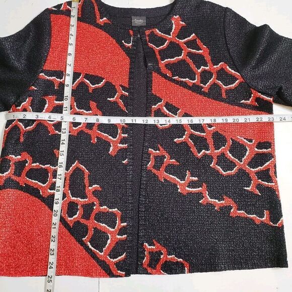 Chico’s Travelers Jacket Size L (2) Chinese Asian Crinkle Open Front Womens - Picture 6 of 10